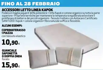 Coop Accessori Letto Linea Kapok Coprimaterasso 1 piazza offerta