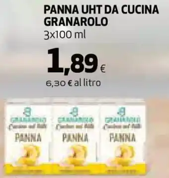 Coop Granarolo Panna UHT da Cucina 3x100 ml offerta