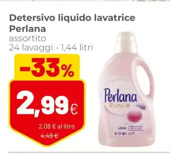 Coop Perlana Detersivo liquido lavatrice assortito 24 lavaggi - 1,44 litri offerta