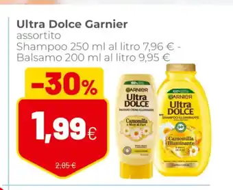 Coop Garnier Ultra Dolce assortito shampoo 250 ml Balsamo 200 ml offerta