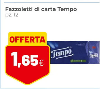 Coop Tempo Fazzoletti di carta 12 pz. offerta