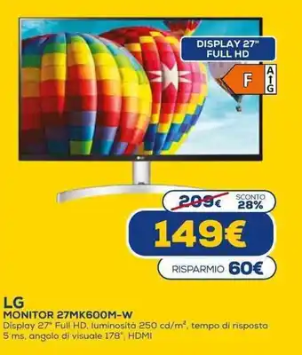 LG Monitor 27MK600M-W