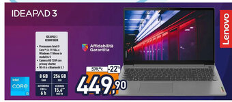 Unieuro Lenovo Ideapad 3 82H801BEIX offerta