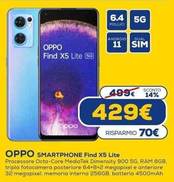 Euronics Oppo Smartphone Find X5 Lite offerta