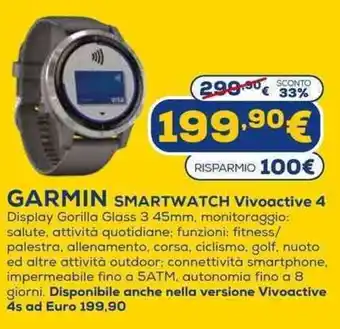 Euronics Garmin Smartwatch Vivoactive 4 offerta