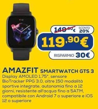 Amazfit Smartwatch GTS 3