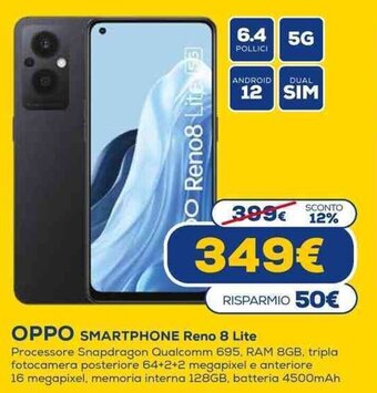 Euronics Oppo Smartphone Reno 8 Lite offerta