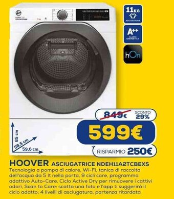 Euronics Hoover Asciugatrice NDEH11A2TCBEXS offerta