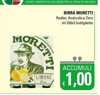Basko Moretti Birra Radler Gazzosa 990 G(ml) offerta