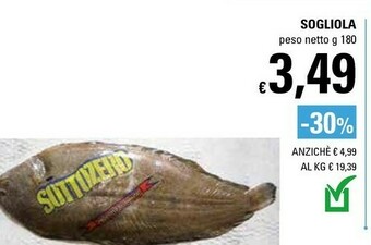 Basko Sogliola 180 G Sottozero offerta