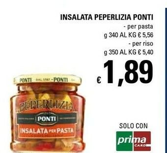 Basko Ponti Peperlizia Insalata Per Pasta 340 G(ml) offerta
