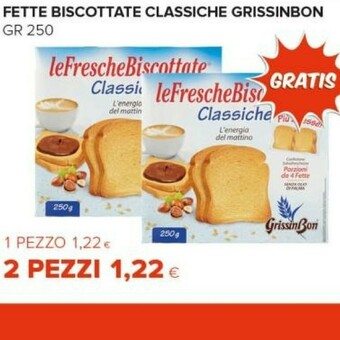 Tigre Grissin bon Grissinbon Fette Biscottate Classiche 250g offerta