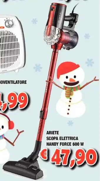 Cossuto Ariete Scopa Elettrica Handy Force 600W offerta