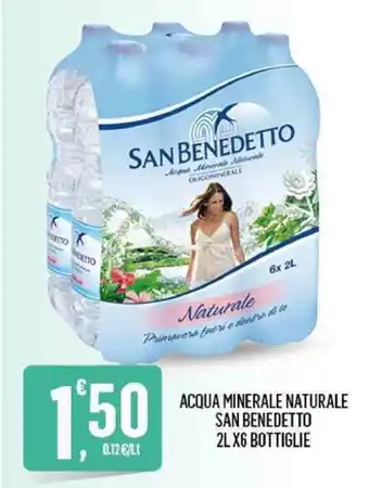 Despar San Benedetto Acqua Minerale Naturale 2 litri x 6 botitglie offerta
