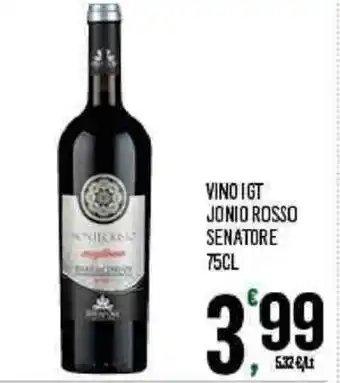 Despar Senature Jonio Rosso Igt Vino 75cl offerta