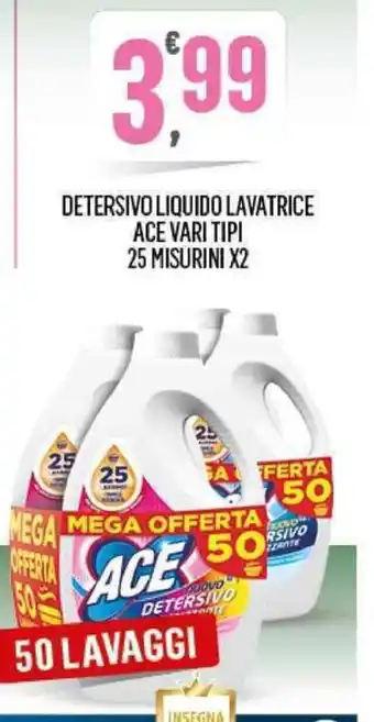 Despar Ace Detersivo Liquido Lavatrice Vari Tipi 25 misurini x2 offerta