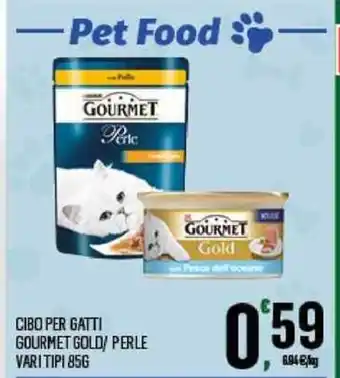 Despar Gourment Gold/ Perle Cibo per Gatti Vari Tipi 85g offerta