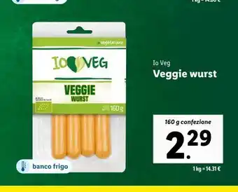Lidl Veggie wurst 160g offerta