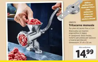 Lidl Tritacarne manuale ernesto offerta