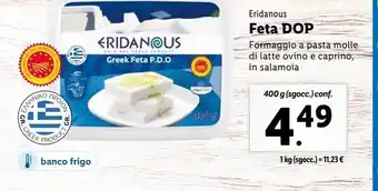 Lidl Feta dop 400g offerta