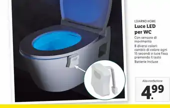 Lidl Luce led per wc offerta