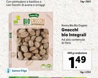 Lidl Gnocchi bio integrali offerta