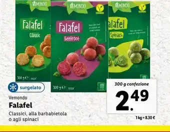 Lidl Falafel vemondo 300g offerta