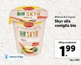 Lidl Skyr alla vaniglia bio 400g offerta