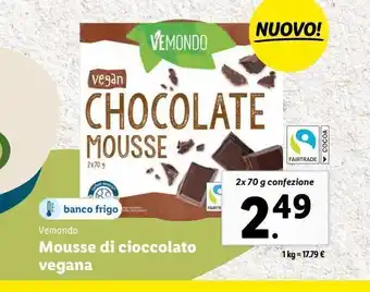 Mousse di cioccolato vegana