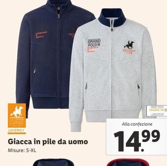 Giacca in pile da uomo