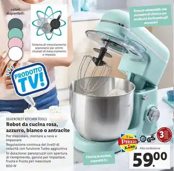 Lidl Robot da cucina rosa, azzurro, bianco o antracite silvercrest offerta