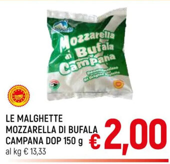 A&O Le Malghette Mozzarella Di Bufala Campana DOP 150 g offerta