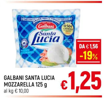 A&O Galbani Santa Lucia Mozzarella 125 g offerta