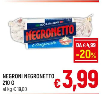 A&O Negroni Negronetto 210 g offerta