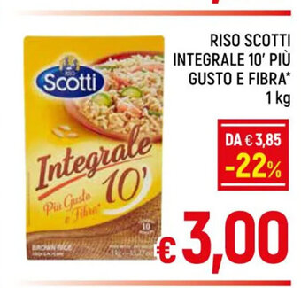A&O Scotti Riso Integrale 10' Più Gusto E Fibra 1 kg offerta