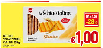 A&O Bottoli Schiacciatine Vari Tipi 225 g offerta