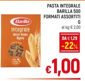 A&O Barilla Pasta Integrale 500 Formati Assortiti g offerta