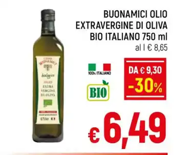 A&O Buonamici Olio Extravergine Di Oliva Bio Italiano 750 ml offerta