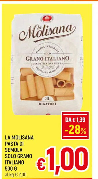 A&O La Molisana Pasta Di Semola Solo Grano Italiano 500 g offerta