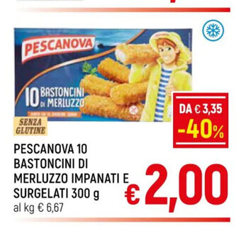 A&O Pescanova 10 Bastoncini Di Merluzzo Impanati E Surgelati 300 g offerta