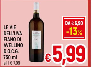 Le Vie Dell'Uva Fiano Di Avellino D.O.C.G. 750 ml