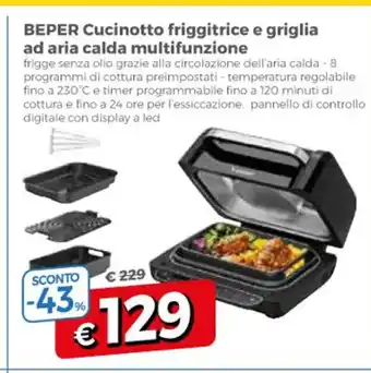 A&O Beper Cucinotto friggitrice e griglia ad aria calda multifunzione offerta