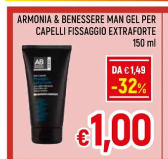 A&O Armonia & Benessere Man Gel Per Capelli Fissaggio Extraforte 150 ml offerta