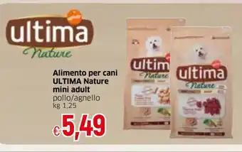 IperFamila Ultima Nature Alimento per cani mini adult pollo/agnello 1,25 kg offerta
