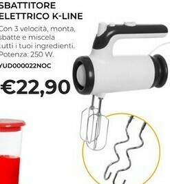 Kasanova K-Line Sbattitore Elettrico YUD000022NOC offerta