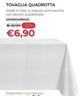 Kasanova Tovaglia Quadrotta offerta