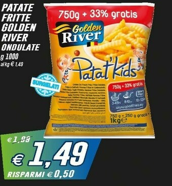 Prix Quality Golden River Patate Fritte Ondulate 1000g offerta