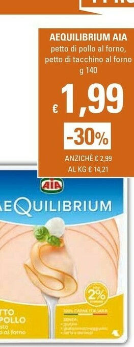 Basko Aia Petto Di Pollo Al Forno Aequilibrium 140 G(ml) offerta
