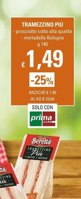 Basko Fratelli Beretta - I Tramezzini Salmone E Philadelphia 140 G(ml) offerta