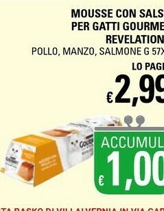 Basko Purina Gourmet Mousse Con Salsa Per Gatti Revelations offerta